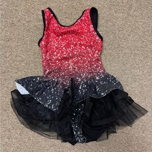 Black and red sequin Weissman dance recital costume